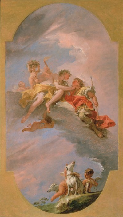 Venus en Adonis door Sebastiano Ricci